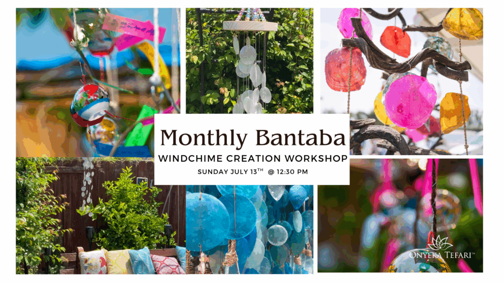 August Monthly Bantaba:  Crafting Capiz Shell Wind Chimes