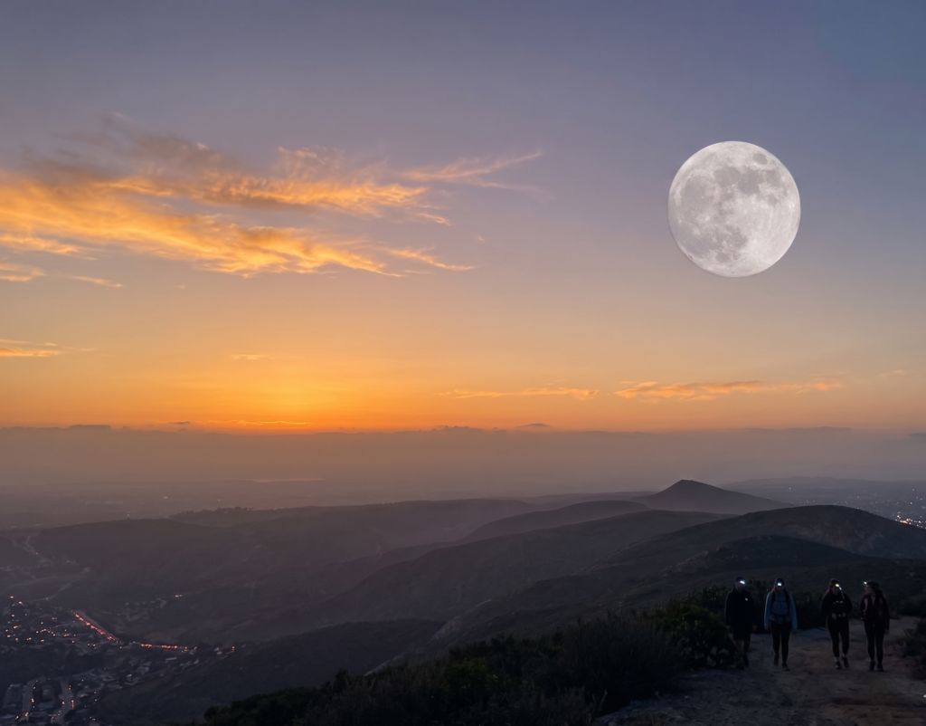 Buck Moon Sunset and Full moon Hike